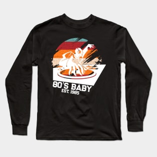 80's Baby Retro Music DJ Gift Long Sleeve T-Shirt